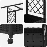  Povišeni krevet s mrežom i krovom Crna 122,5 x 40 x 127 cm PP | shoptok.hr