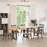 vidaXL Noge za jedilno mizo v obliki črke U, 3 kosi, naravno jeklo, 70 x (72-73) cm, jeklo | Shoptok.si