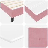 Box Postelja s box springom in vzmetnico Roza 140x200 cm Žamet, (22051274) | Shoptok.si