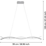 Eglo lasana 2 3, led, 3x13w, d 1020, alu/hrom-bela | ePonuda.com