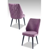 Hanah home set puf fotelja, 48x90x43 cm, 2 dijela, ljubičasta | Eponuda.ba