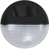  Vanjske solarne zidne svjetiljke LED 24 kom okrugle crne | shoptok.hr