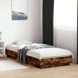  Okvir za krevet s LED svjetlima dimljena boja hrasta 90x200 cm | shoptok.hr