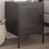 vidaXL Nočna omarica črna 36x39x50,5 cm jeklo | Shoptok.si