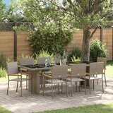  Vrtni set za objed 9 kom. Siva poliratan 240 x 90 x 75 cm Cijene