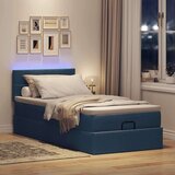 vidaXL otomanski okvir kreveta s madraca plavi 90x190cm od tkanine | shoptok.hr
