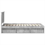  Konstrukcija postelje Beton 90 x 200 cm Masivno borovo les, (5000103568) | Shoptok.si