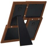 vidaXL Okvir za 4 fotografije (10 x 15 cm) tamnosmeđi MDF | shoptok.hr