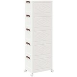 vidaXL Škatla za shranjevanje s kolesi 28 L 48,5x29,5x139 cm | Shoptok.si