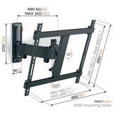 Vogels TVM 3425 crna nosac za zid za 25 | shoptok.hr