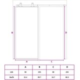  Klizna vrata od stakla ESG i aluminija 90 x 205 cm crna | shoptok.hr