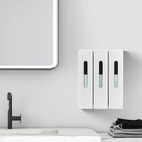 JENMAYT stenski dozirnik za milo s 3 prekati 400 ml bel | Shoptok.si