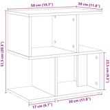  Noćni ormarići 2 kom staro drvo 50x30x51,5 cm konstruirano drvo | shoptok.hr