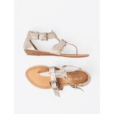 Shelvt Light beige sandals with a snakeskin motif | shoptok.hr