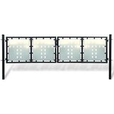 vidaXL Enojna ograjna vrata 300x125 cm črna Cene