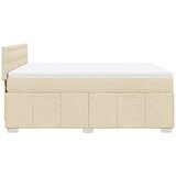  Krevet s oprugama i madracem krem 140x200 cm od tkanine | shoptok.hr