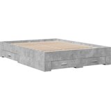 vidaXL Posteljni okvir s predali betonsko siv 120x190cm inženirski les, (21111489) | Shoptok.si