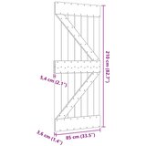  Vrata NARVIK Prirodna 85 x 210 cm Čvrsta borovina | shoptok.hr