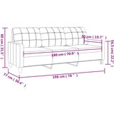  Trosjed crvena boja vina 180 cm od umjetne kože | shoptok.hr