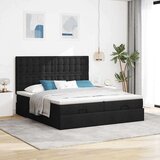 vidaXL Okvir kreveta s madracima crni 160x200cm od tkanine | shoptok.hr