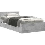 Furnova Posteljni okvir z vzglavjem betonsko siv 90x200 cm inž. les, (21936916) | Shoptok.si