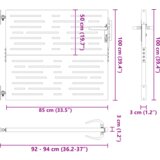 vidaXL Vrtna vrata Crna 105 x 100 cm Čelik s praškastim premazom | shoptok.hr