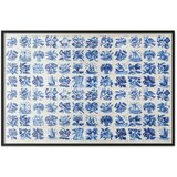  Plakat - Azulejos Tiles - traditional Portuguese ceramic tiles 60x40 Crni okvir | shoptok.hr