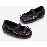 FR1 Children's Ballerina Flats Adorned with Sequins Black Weries | Shoptok.si