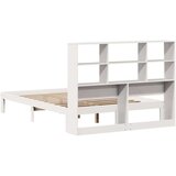 vidaXL Knjižna postelja brez vzmetnice bela 150x200 cm trdna borovina | Shoptok.si