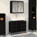  Set namještaja za kupaonicu 2 kom. Crni hrast 80 x 33 x 60 cm | Shoptok.si