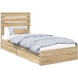 vidaXL Krevetna konstrukcija s ladicama Sonoma hrast 75 x 190 cm | shoptok.hr