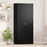 vidaXL visok kabinet črni hrast 80x35x180 cm inženirski les | Shoptok.si