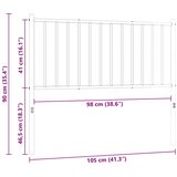  Metalno zamjensko uzglavlje crno 100 cm | shoptok.hr
