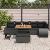  Sjedeća garnitura za vrt 9 kom. Crna poliratan 100 x 100 x 71 cm | shoptok.hr