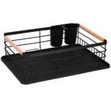 springos ocjeđivač posuđa s podloškom i drvenim ručkama 42 x 31 cm | shoptok.hr