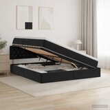  Krevet s od storage s uzglavljem Crna 160 x 200 cm Baršun | shoptok.hr