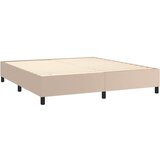 Krevet s oprugama i madrac cappuccino 160x200cm od umjetne kože | shoptok.hr