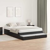  Krevet s ladicama Crni hrast 140 cm Konstruirano drvo | shoptok.hr