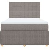 vidaXL Krevet s oprugama i madracem smeđesivi 160x200 cm tkanina | shoptok.hr