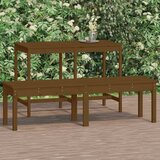 vidaXL Vrtna klop dvosed medeno rjava 159,5x44x45 cm trdna borovina Cene