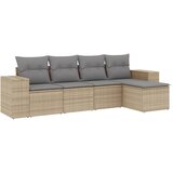  5-dijelni vrtni set sofa s jastucima bež od poliratana | shoptok.hr