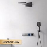 ELITE EDITION Luksuzni podometni tuš sistem BCS1050 z inteligentnim LED zaslonom — Gunmetal siva — Dva izliva | Shoptok.si