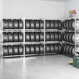 vidaXL Stalci za gume s 3 razine 4 kom srebrni 110x40x200 cm čelični | shoptok.hr