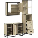  3-dijelni set kupaonskog namještaja boja hrasta sonome drveni | shoptok.hr