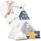 Nukido Teepee šator za djecu s svjetlima - tamnoplavi | shoptok.hr