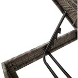  Ležaljka s jastukom siva 55x200x44 cm poli ratan | shoptok.hr