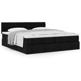 vidaXL Okvir kreveta s madracima crni 160x200cm od tkanine | shoptok.hr