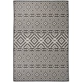 tepih ravnog tkanja 160 x 230 cm crne pruge | Eponuda.com