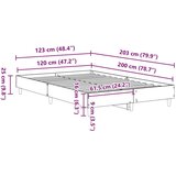 vidaXL posteljni okvir brez ležišča Sonoma hrast 120x200 cm | Shoptok.si