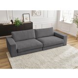 Bobochic Paris Temno siva sedežna garnitura iz rebrastega žameta 274 cm Leonard – | Shoptok.si